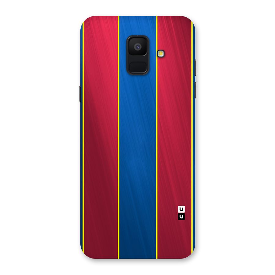 Premium Vertical Stripes Back Case for Galaxy A6 (2018)