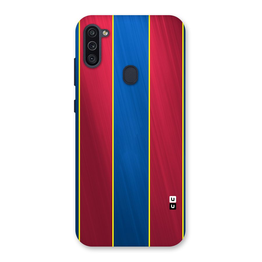 Premium Vertical Stripes Back Case for Galaxy M11