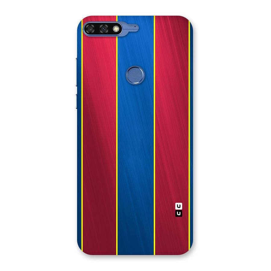 Premium Vertical Stripes Back Case for Honor 7C