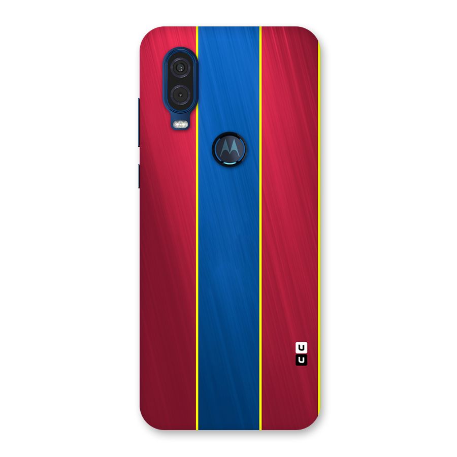 Premium Vertical Stripes Back Case for Motorola One Vision