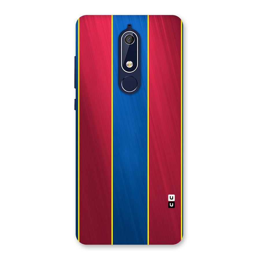 Premium Vertical Stripes Back Case for Nokia 5.1