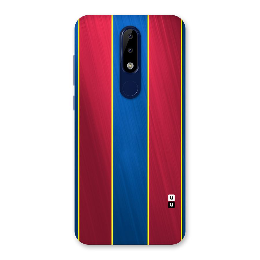 Premium Vertical Stripes Back Case for Nokia 5.1 Plus