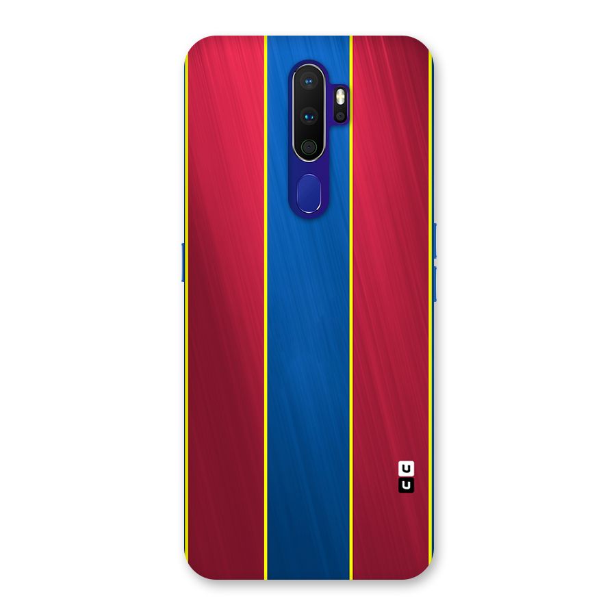 Premium Vertical Stripes Back Case for Oppo A9 (2020)