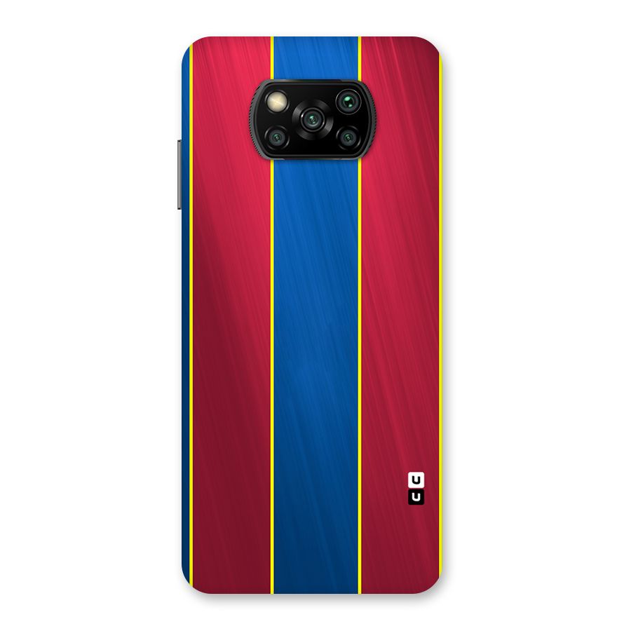 Premium Vertical Stripes Back Case for Poco X3
