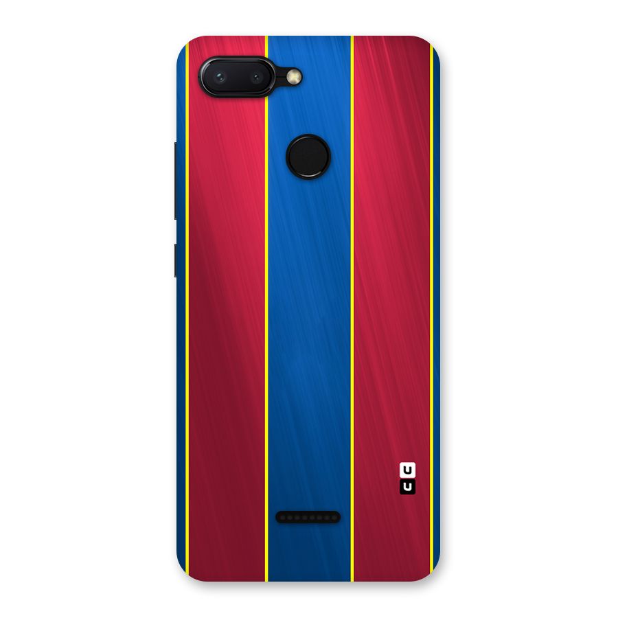 Premium Vertical Stripes Back Case for Redmi 6