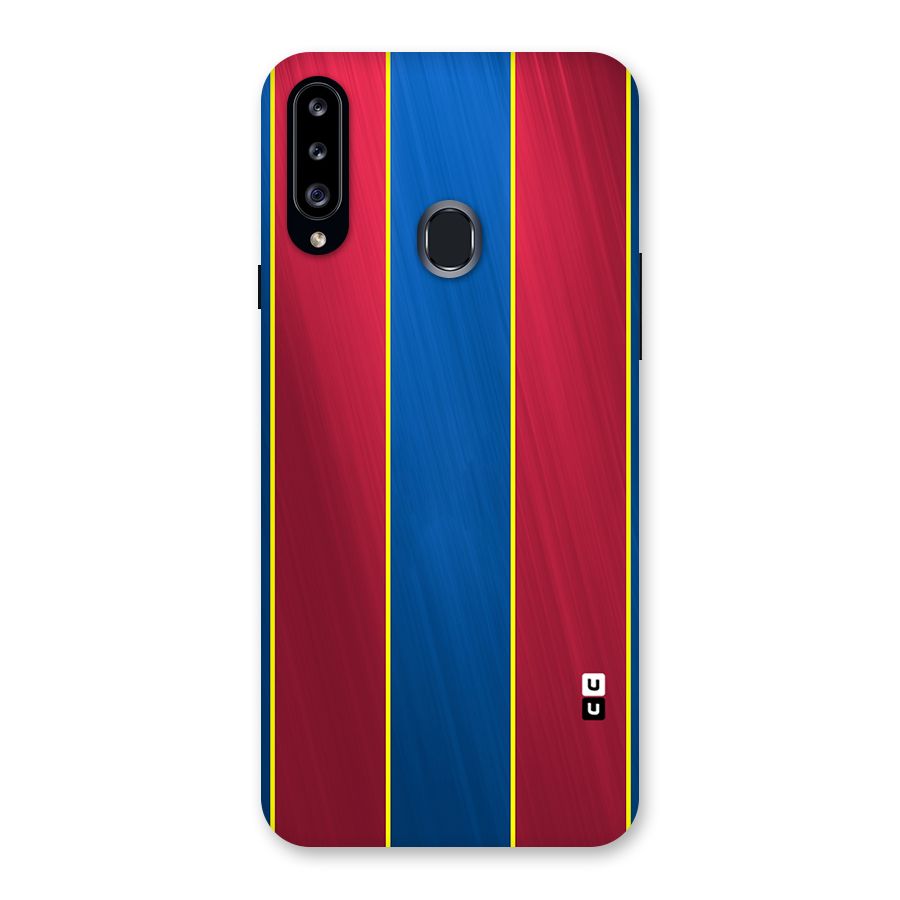 Premium Vertical Stripes Back Case for Samsung Galaxy A20s