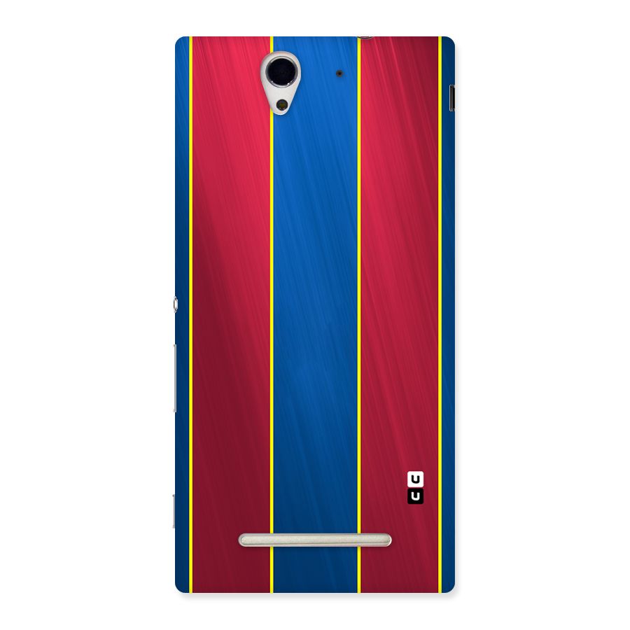 Premium Vertical Stripes Back Case for Sony Xperia C3