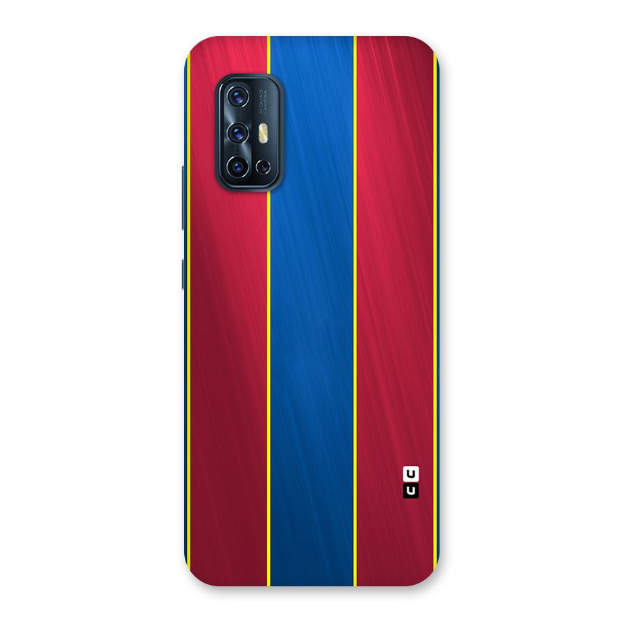 Premium Vertical Stripes Back Case for Vivo V17