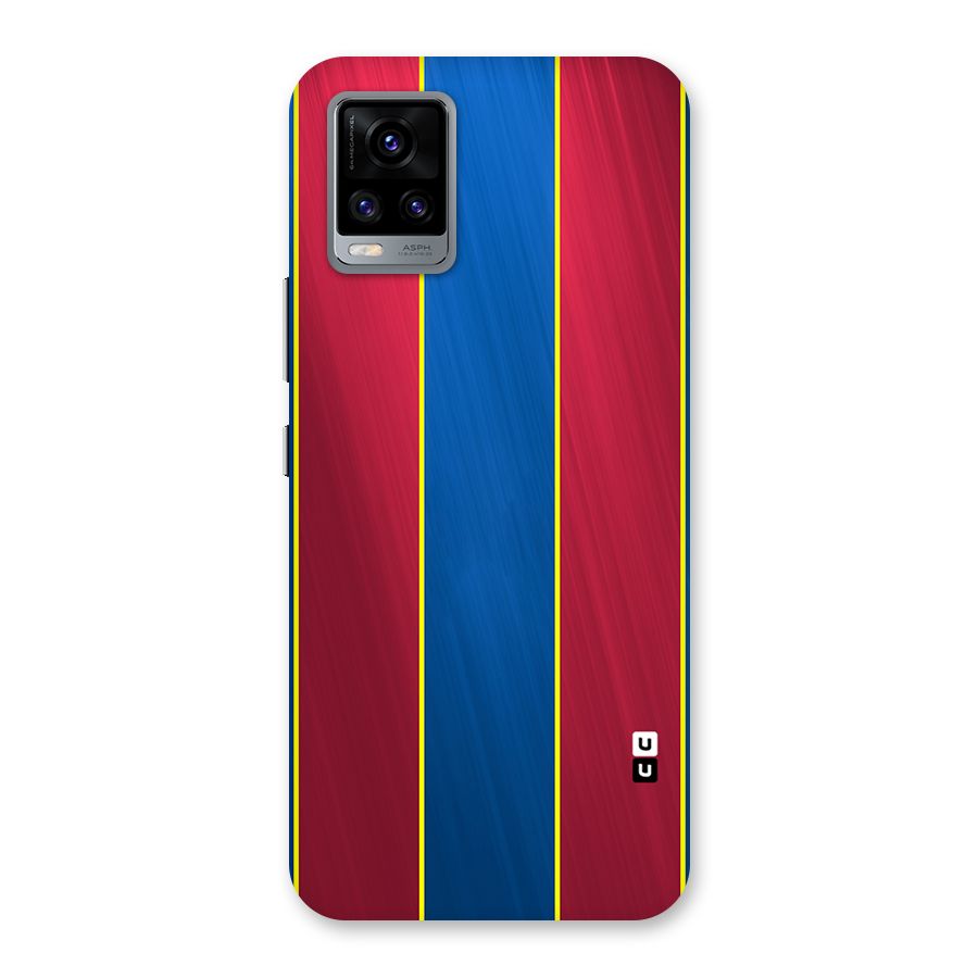 Premium Vertical Stripes Back Case for Vivo V20