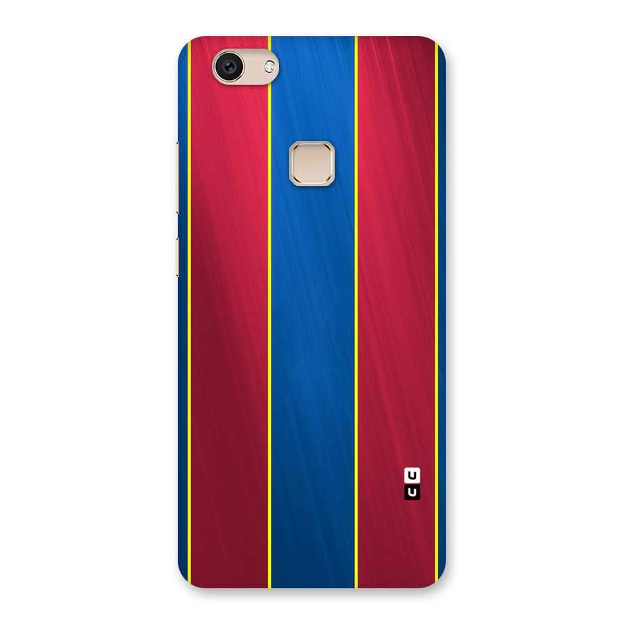 Premium Vertical Stripes Back Case for Vivo V7