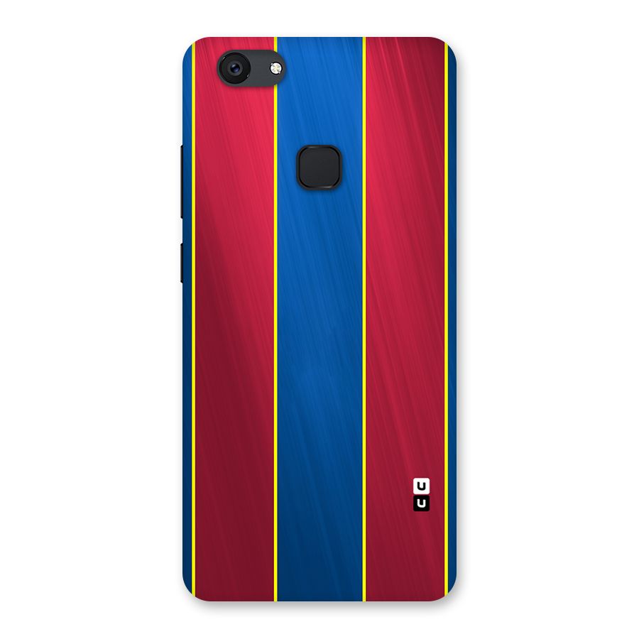 Premium Vertical Stripes Back Case for Vivo V7 Plus