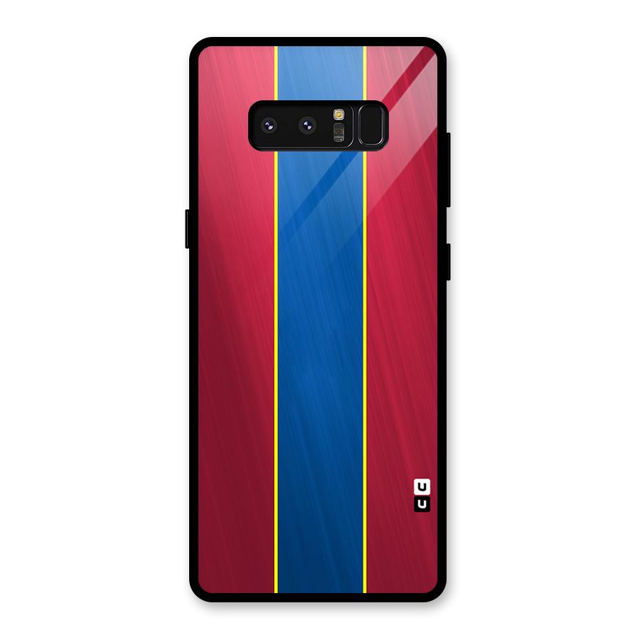Premium Vertical Stripes Glass Back Case for Galaxy Note 8