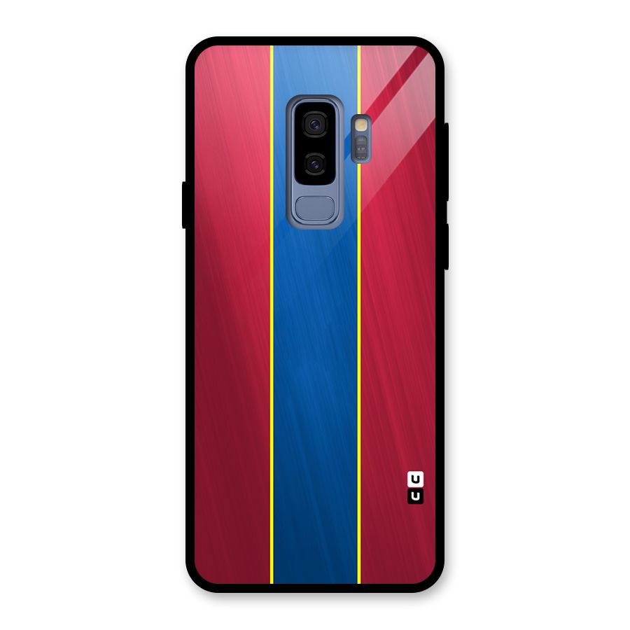 Premium Vertical Stripes Glass Back Case for Galaxy S9 Plus