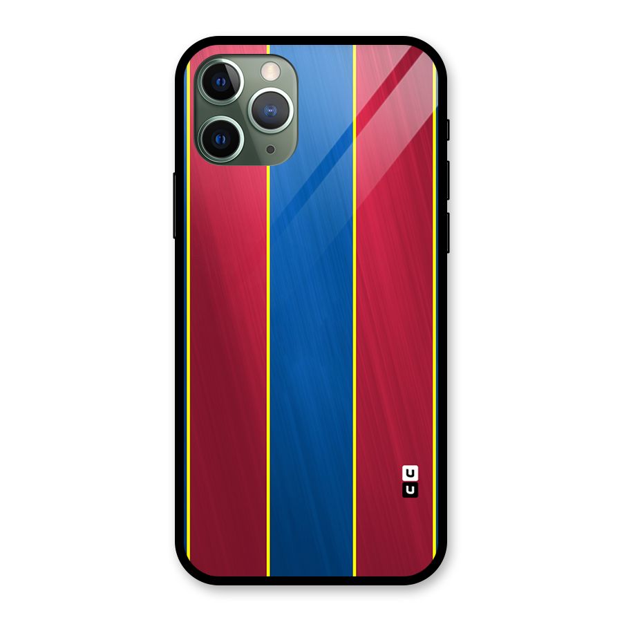 Premium Vertical Stripes Glass Back Case for iPhone 11 Pro