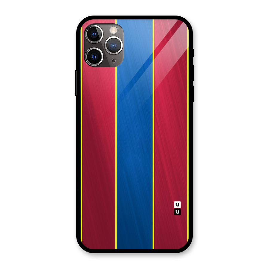 Premium Vertical Stripes Glass Back Case for iPhone 11 Pro Max