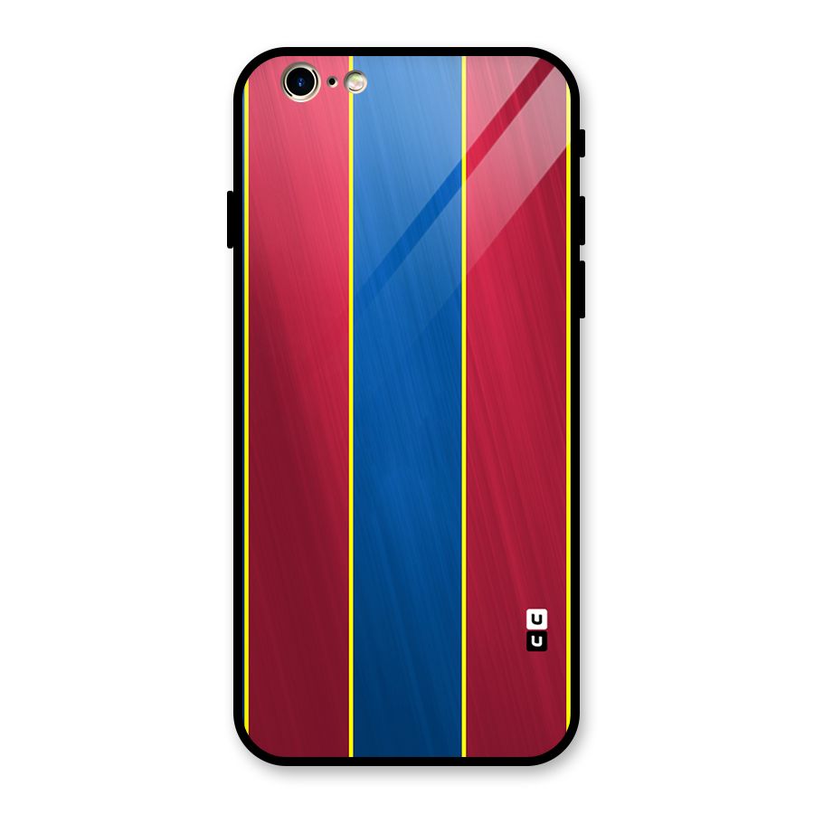 Premium Vertical Stripes Glass Back Case for iPhone 6 6S