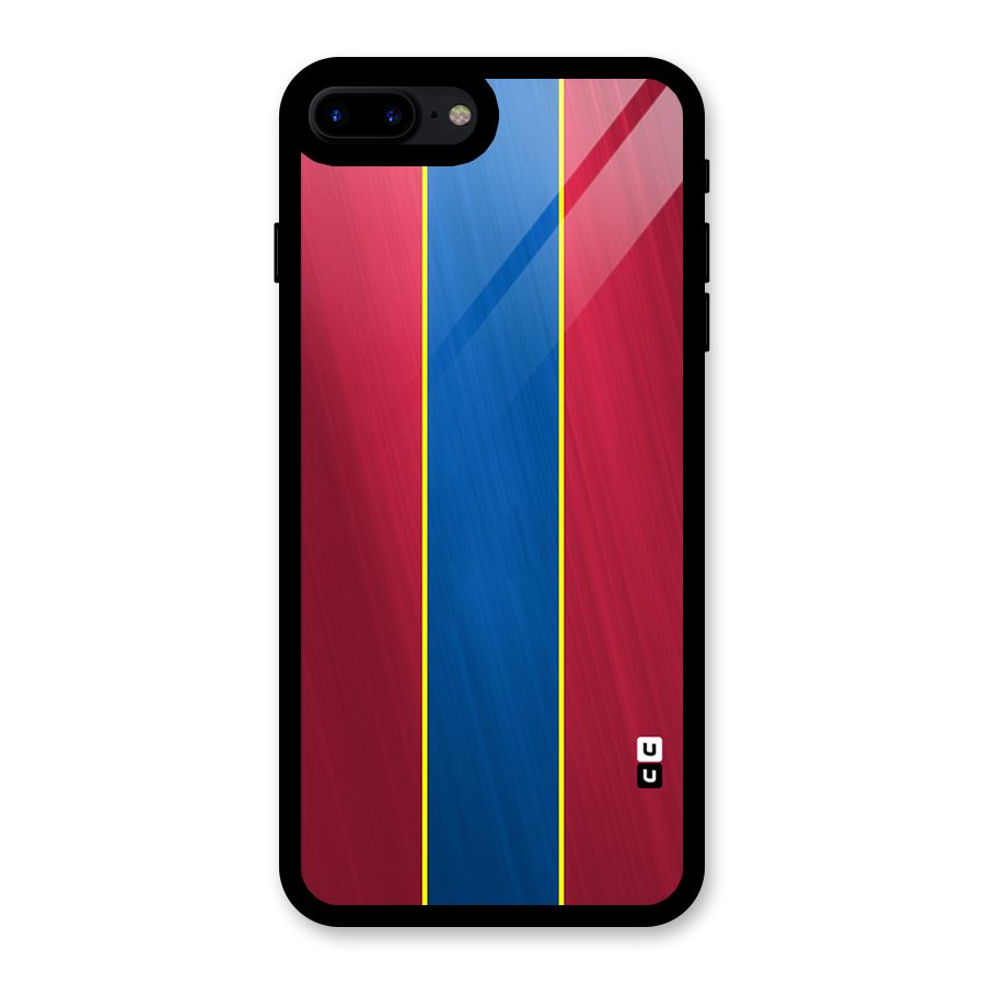 Premium Vertical Stripes Glass Back Case for iPhone 8 Plus