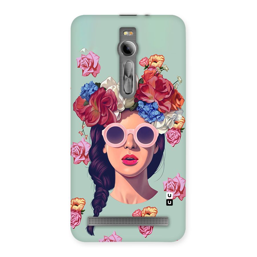 Pretty Girl Florals Illustration Art Back Case for Asus Zenfone 2