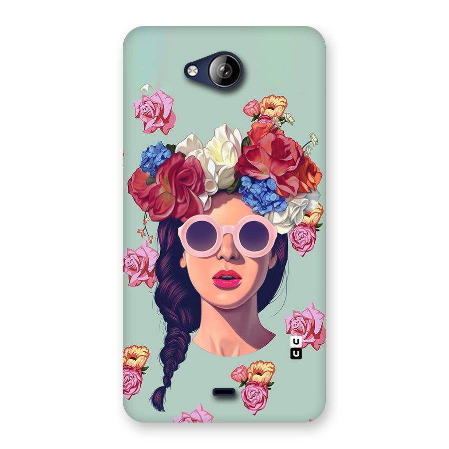 Pretty Girl Florals Illustration Art Back Case for Canvas Play Q355