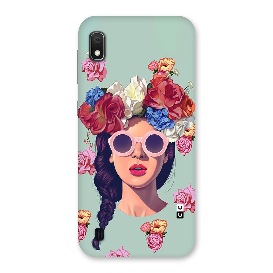 Pretty Girl Florals Illustration Art Back Case for Galaxy A10