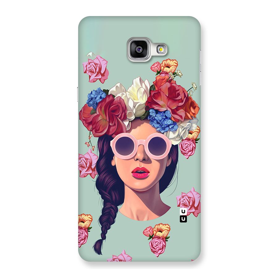 Pretty Girl Florals Illustration Art Back Case for Galaxy A9