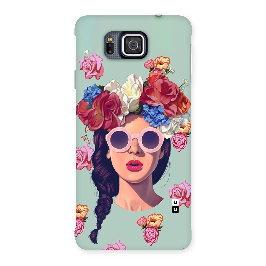 Pretty Girl Florals Illustration Art Back Case for Galaxy Alpha