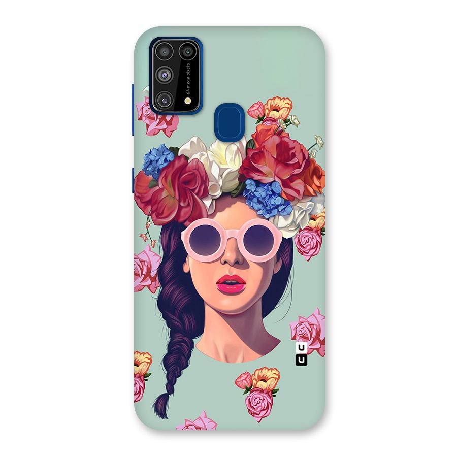 Pretty Girl Florals Illustration Art Back Case for Galaxy F41
