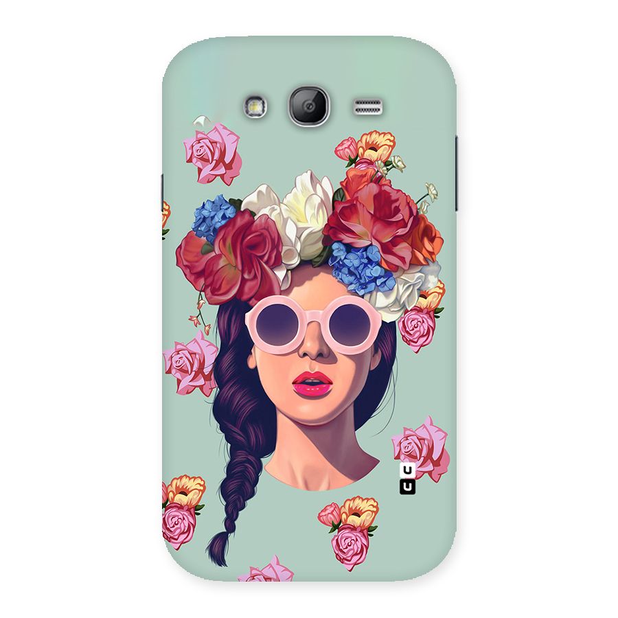 Pretty Girl Florals Illustration Art Back Case for Galaxy Grand Neo Plus