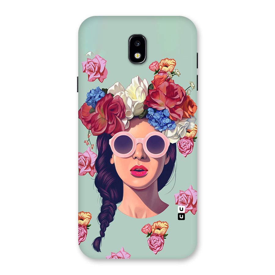 Pretty Girl Florals Illustration Art Back Case for Galaxy J7 Pro