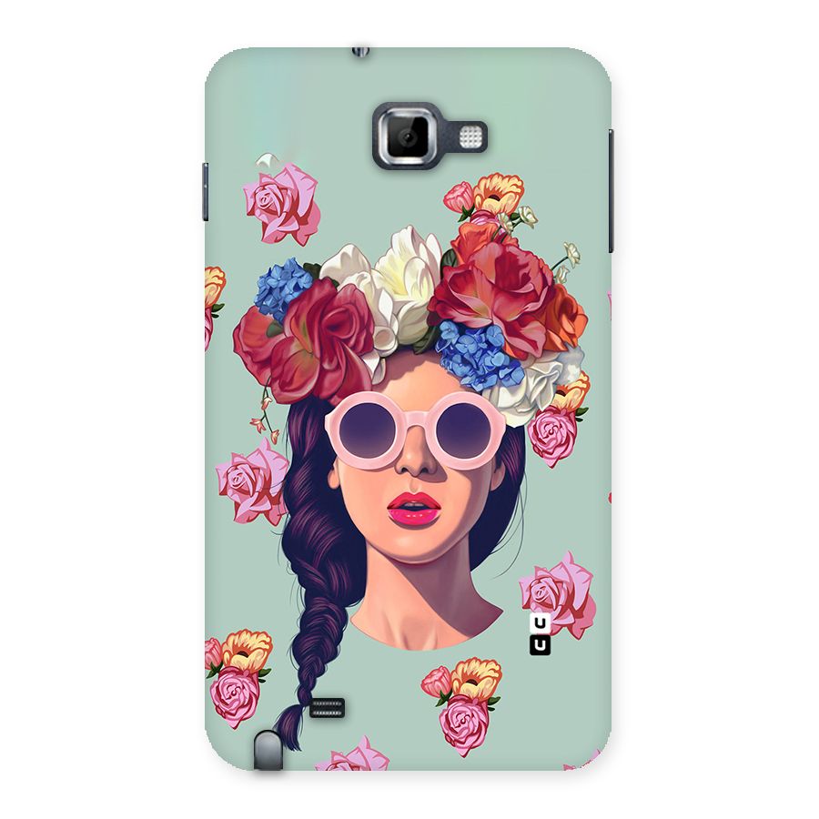 Pretty Girl Florals Illustration Art Back Case for Galaxy Note