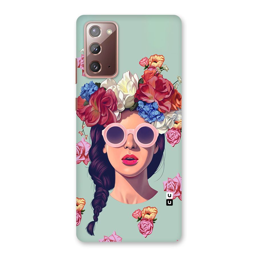 Pretty Girl Florals Illustration Art Back Case for Galaxy Note 20