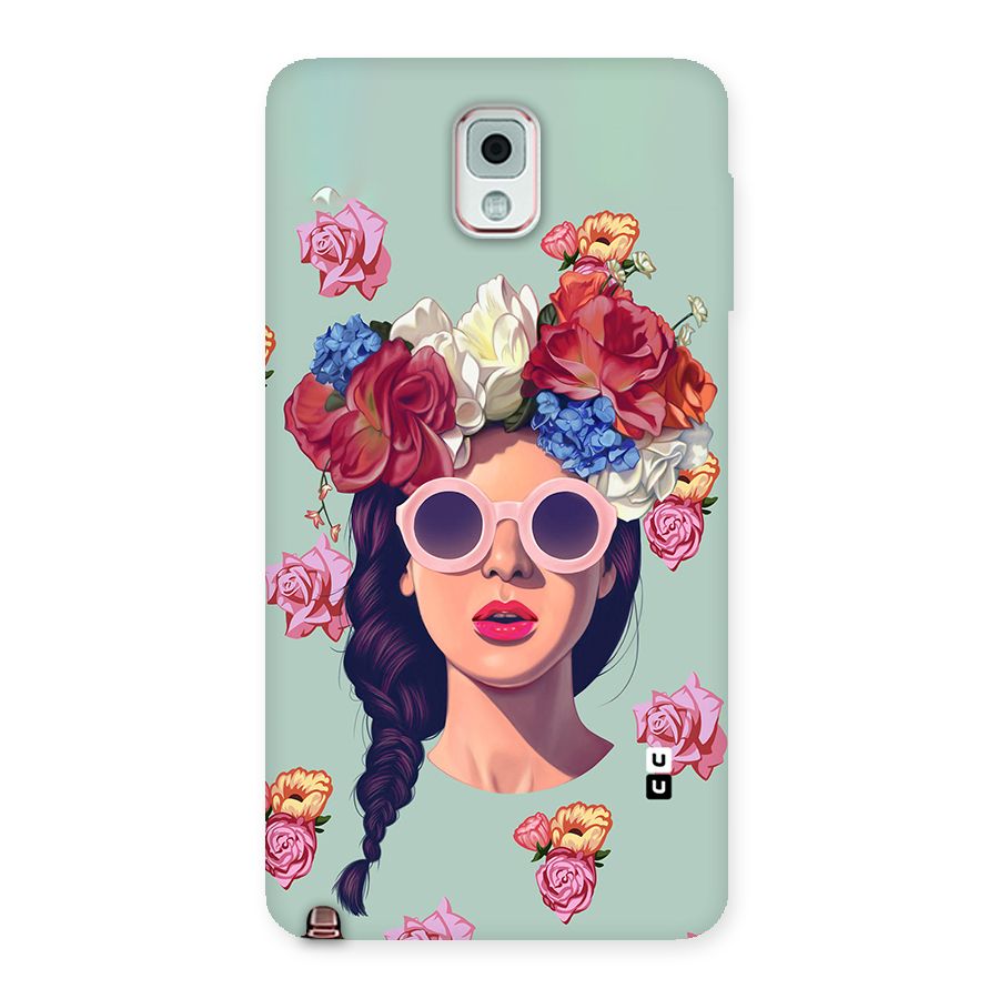 Pretty Girl Florals Illustration Art Back Case for Galaxy Note 3