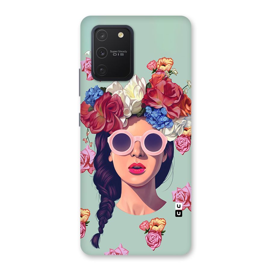 Pretty Girl Florals Illustration Art Back Case for Galaxy S10 Lite