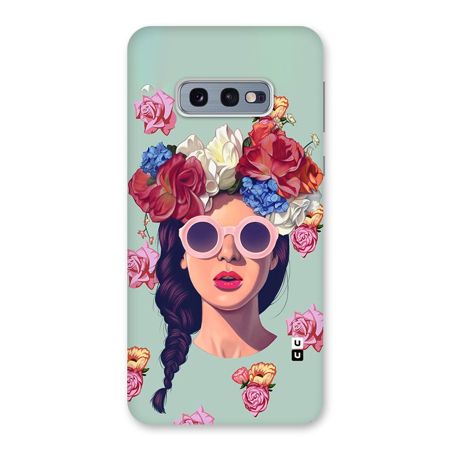 Pretty Girl Florals Illustration Art Back Case for Galaxy S10e