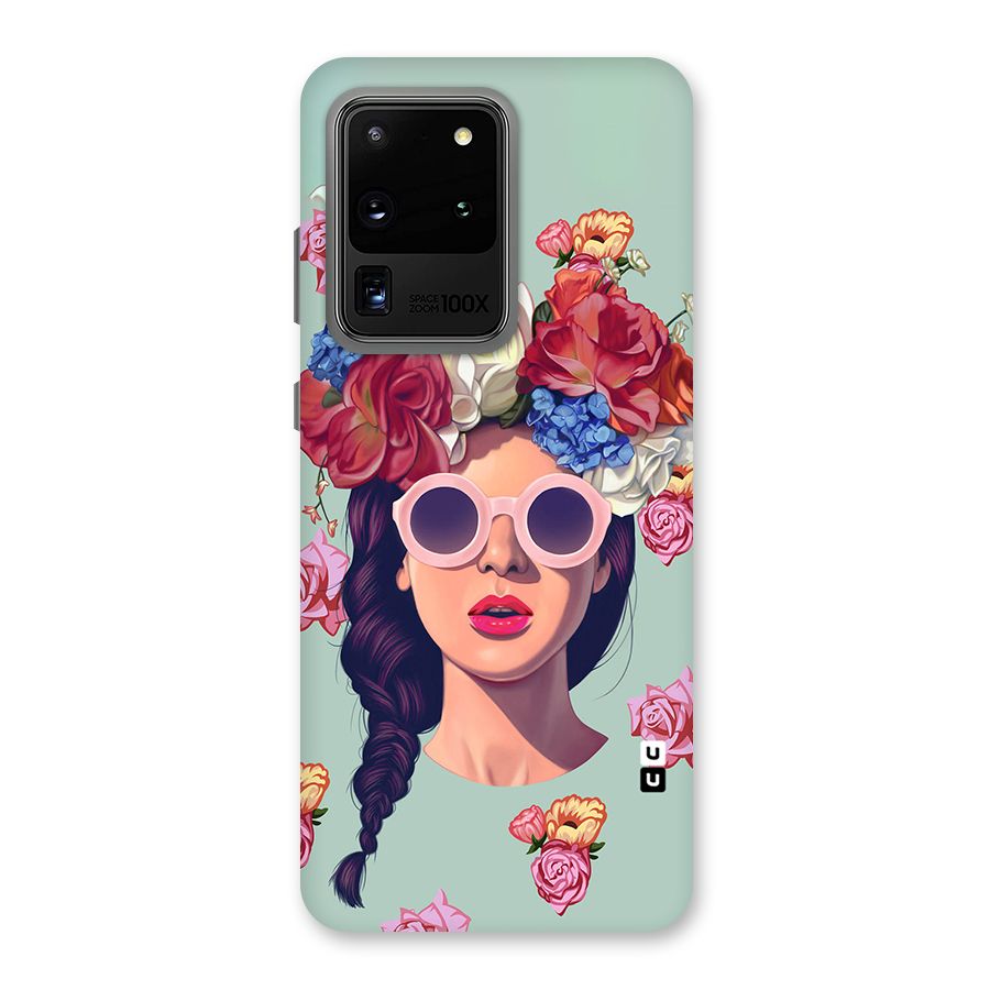 Pretty Girl Florals Illustration Art Back Case for Galaxy S20 Ultra