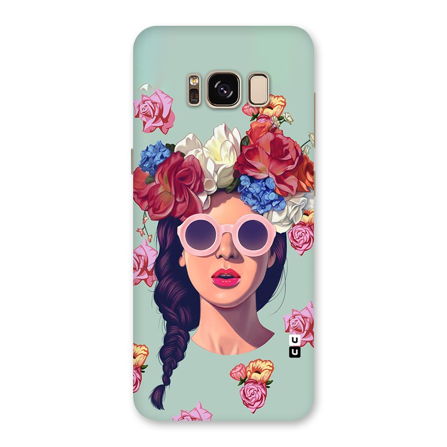 Pretty Girl Florals Illustration Art Back Case for Galaxy S8