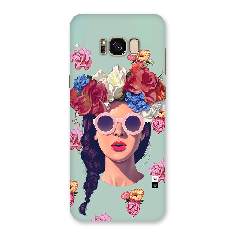 Pretty Girl Florals Illustration Art Back Case for Galaxy S8 Plus