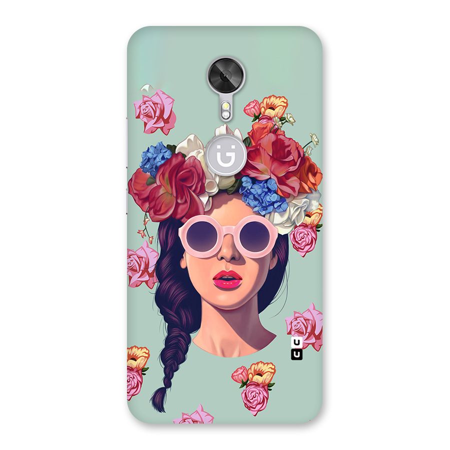 Pretty Girl Florals Illustration Art Back Case for Gionee A1