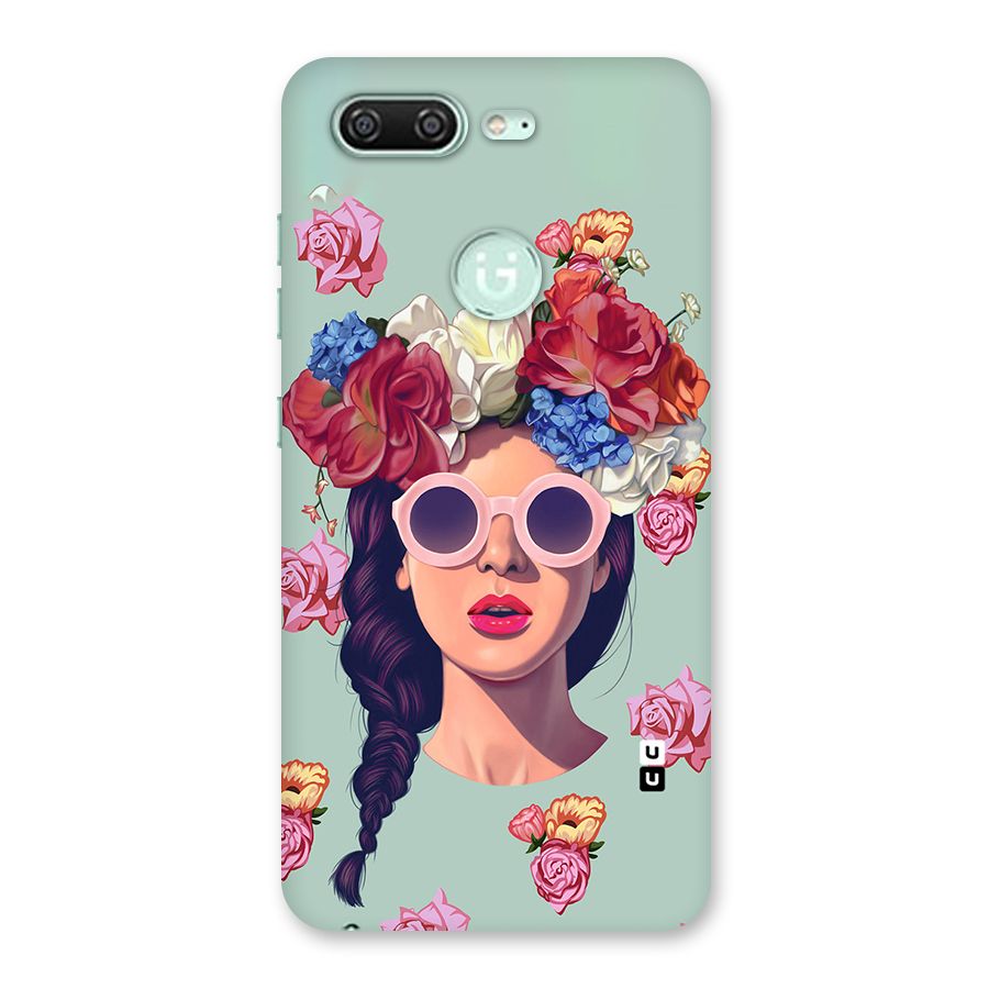 Pretty Girl Florals Illustration Art Back Case for Gionee S10