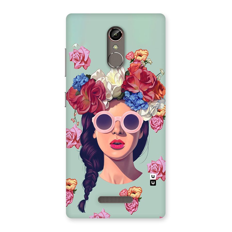 Pretty Girl Florals Illustration Art Back Case for Gionee S6s