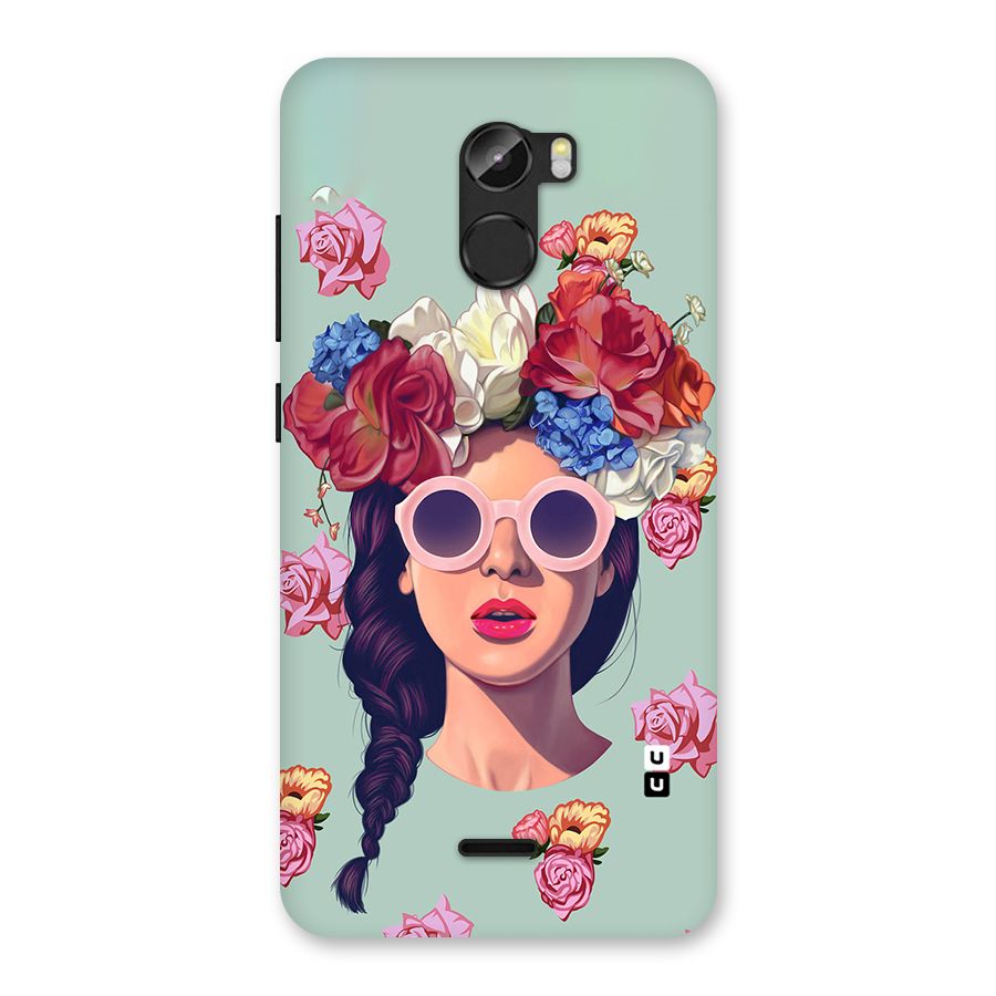 Pretty Girl Florals Illustration Art Back Case for Gionee X1
