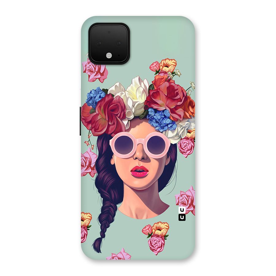 Pretty Girl Florals Illustration Art Back Case for Google Pixel 4 XL