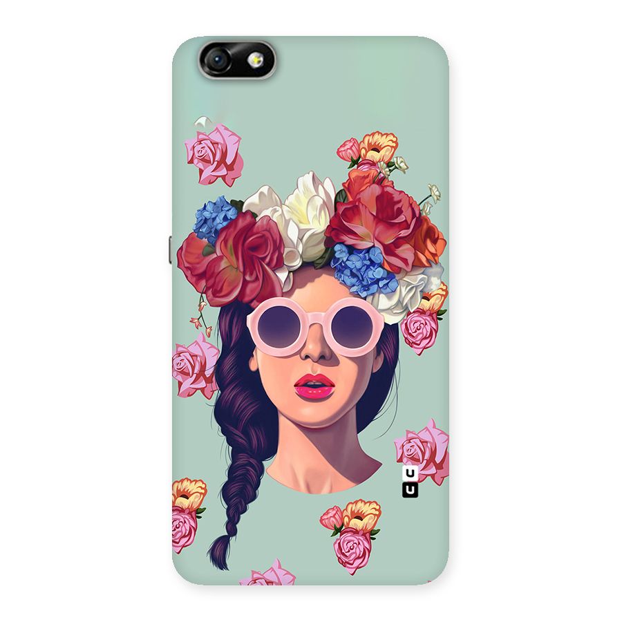 Pretty Girl Florals Illustration Art Back Case for Honor 4X
