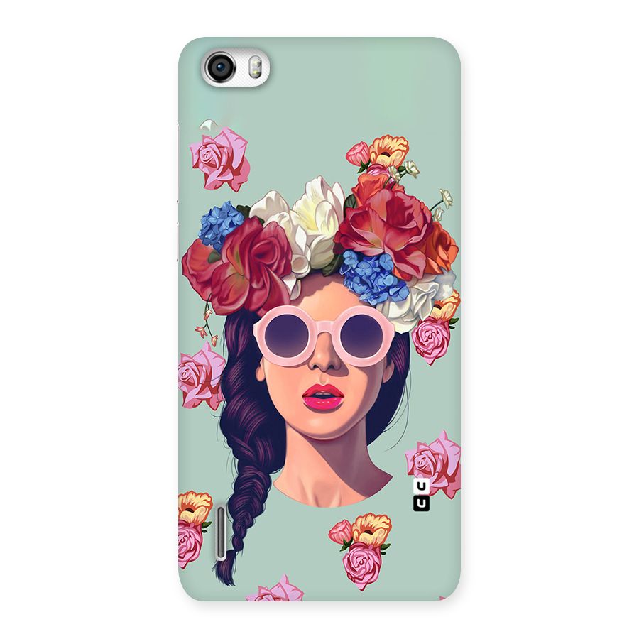 Pretty Girl Florals Illustration Art Back Case for Honor 6