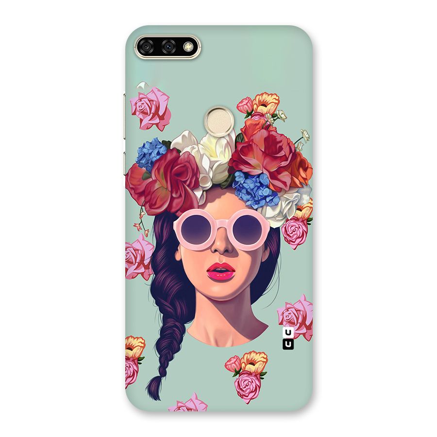 Pretty Girl Florals Illustration Art Back Case for Honor 7A