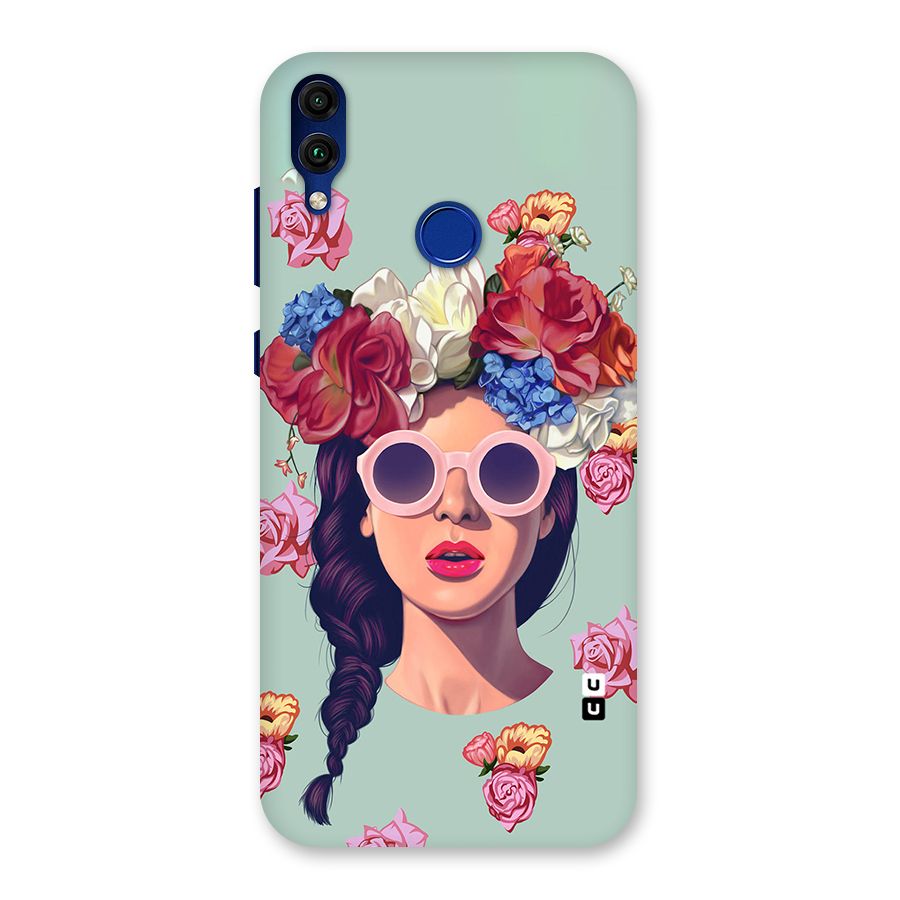 Pretty Girl Florals Illustration Art Back Case for Honor 8C