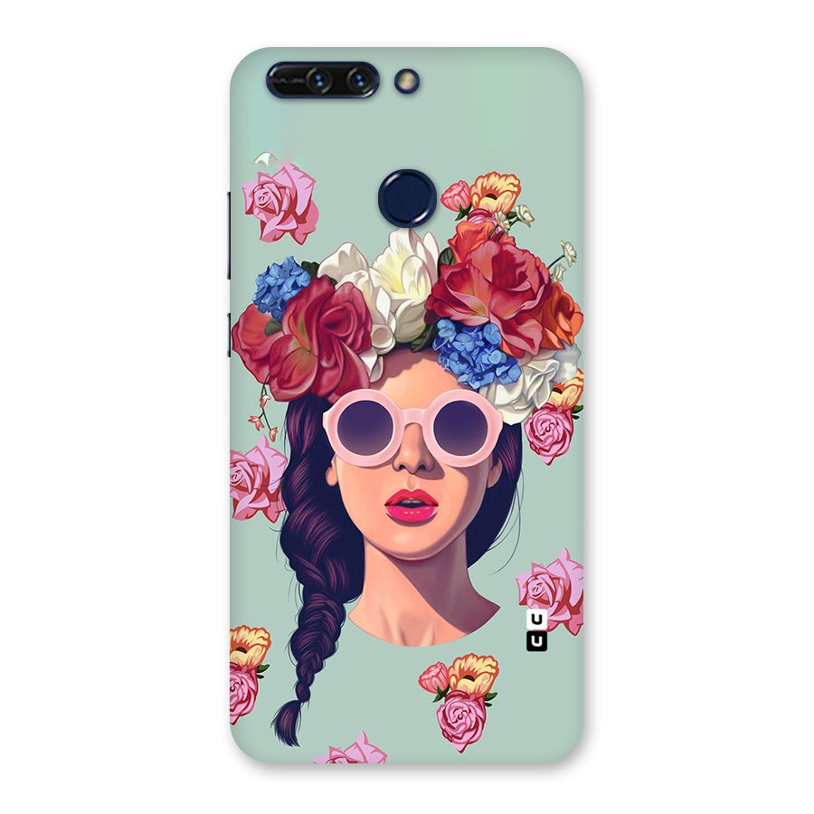 Pretty Girl Florals Illustration Art Back Case for Honor 8 Pro