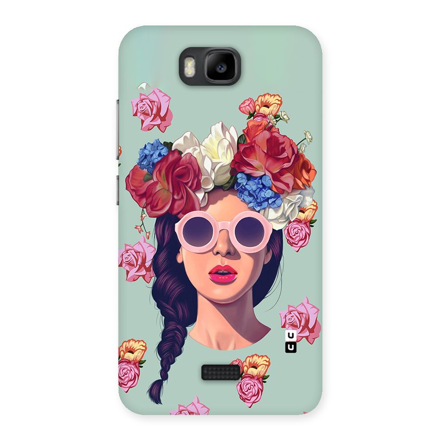 Pretty Girl Florals Illustration Art Back Case for Honor Bee