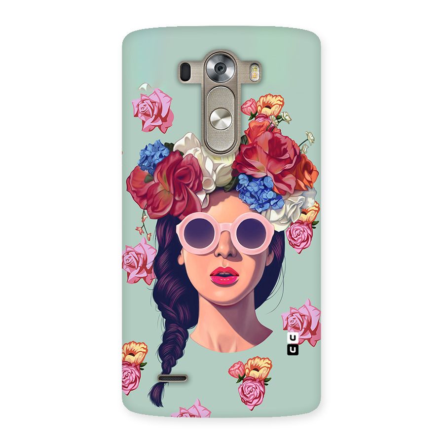Pretty Girl Florals Illustration Art Back Case for LG G3