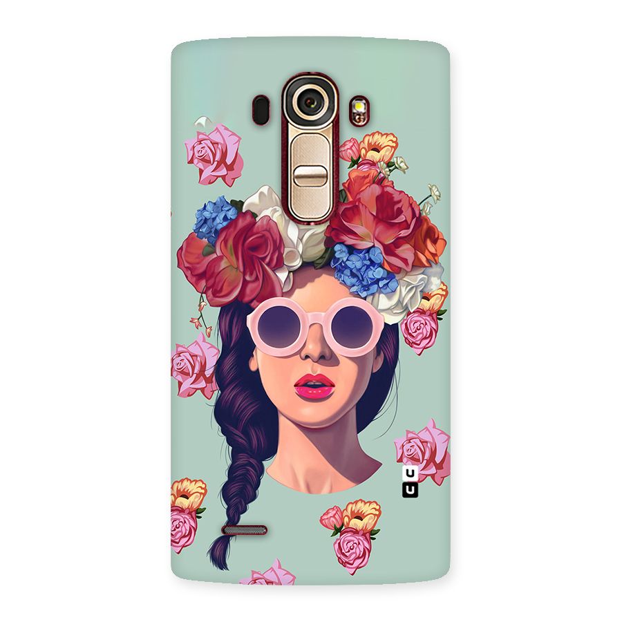 Pretty Girl Florals Illustration Art Back Case for LG G4